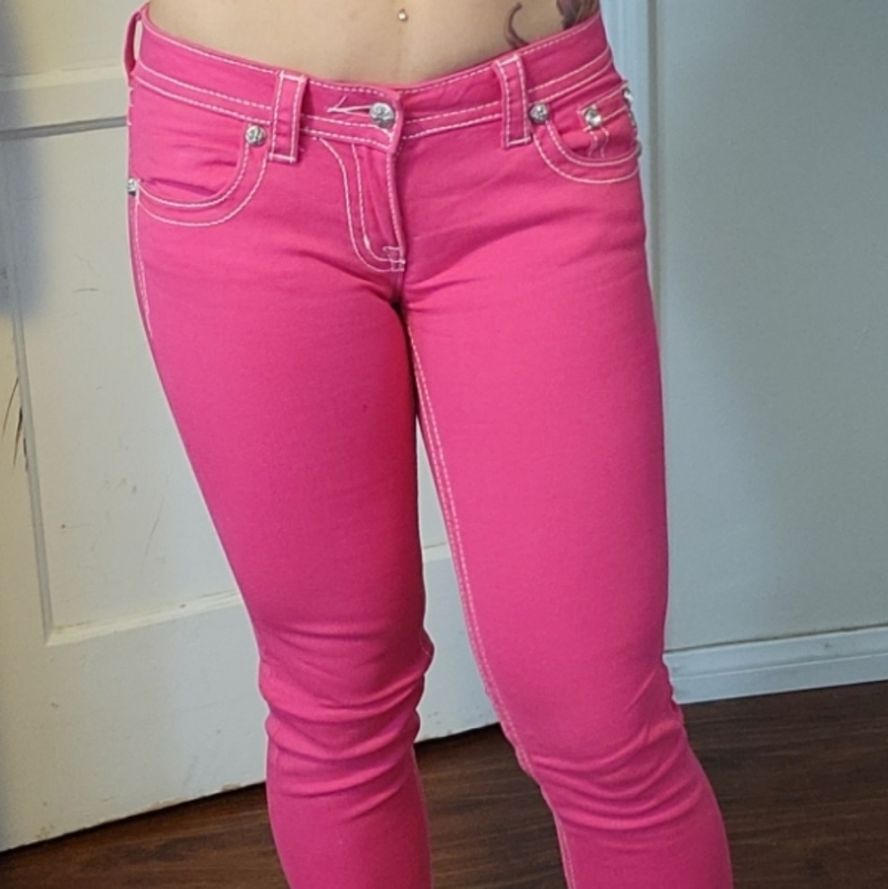 Miss me hot pink jeans size 27 skinny